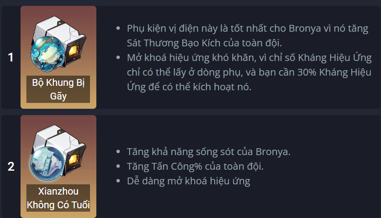 Lựa Chọn Phụ Kiện Vị Diện