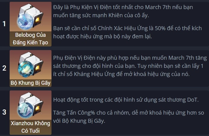 Phụ kiện cho march 7th