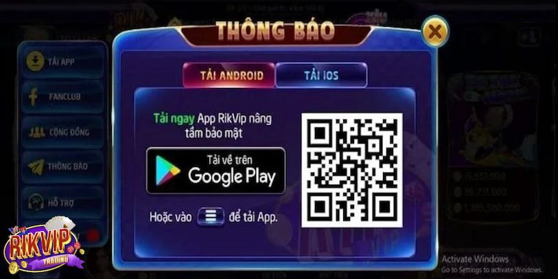 Hướng dẫn tải ứng dụng Rikvip cho điện thoại di động