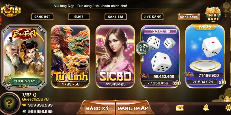 Giới thiệu sảnh chơi game bài Iwin đỉnh cao